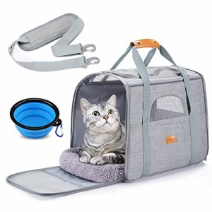 猫 キャリー バッグ Morpilot ペットキャリー バッグ 4way ショルダー 中・大型猫用・小型犬・うさぎ用 リュック 折りたたみ 変形しない 