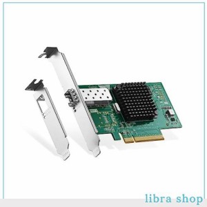 Binardat 10G SFP+ PCIe ネットワークアダプター Intel X520 82599 LANコントローラー 10G/1G/100Mbps SFP+スロットNICカード Windows/Li