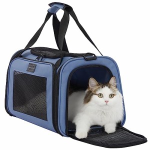 PETSFIT 犬 キャリー バッグ 猫キャリー 中・大型猫用・小型犬・うさぎ用 飛び出し防止リード付き 車載/ドライブ/キャンピング/旅行/通院