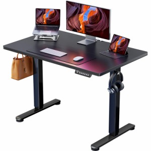 ErGear 電動 オフィスワークテーブル 昇降式デスク スタンディングデスク 幅100cm 耐荷重80kg 高さメモリー機能 上下自動昇降 衝突検知 