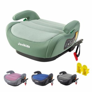 Jovikids ジュニアシート ISOFIX、R129適合 ブースターシート 3歳から ロングユース、極厚クッション、幼児用車シートと固定ガイド キャ