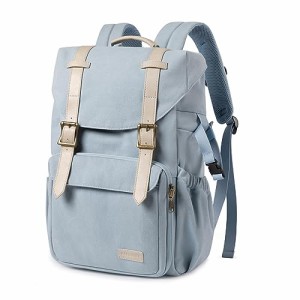 BAGSMART カメラバッグ おしゃれ 防水 カメラリュック DSLRカメラ レンズ 三脚収納可 BLUE