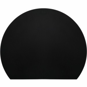MUAMUA まな板 黒 エラストマー 食洗機対応 丸い 高級耐熱まないた 抗菌 ブラック カッティングボード 約35×29cm 軽い かまぼこ型