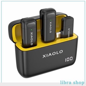 XIAOLO-ワイヤレスマイク-ピンマイク-iPhone/iPad携帯電話用スマホ外付けマイク-ノイズキャンセリングマイク-20M伝送距離- 対応 ライブス