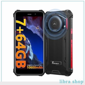 FOSSiBOT F101P Android 13 タフネススマホ 7GB RAM+64GB ROM 1TB拡張可能防水スマホ 10600mAh simフリースマホ本体123dB超大音量スマホ 