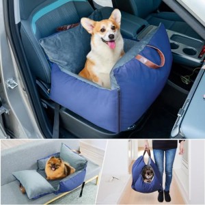 BUYFULL 犬 車 ドライブボックス ペットキャリーバッグ 犬 車 シート 洗える 猫 犬 ドライブシート 助手席 後部座席 車載用 飛び出し防止