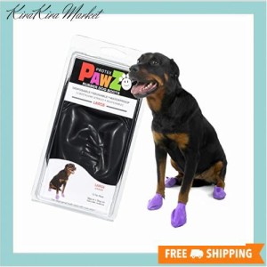 ポウズ (PAWZ) 正規輸入品 アメリカ Pawz Dog Boots社製 ポウズ ラバー・ドッグ・ブーツ L Black PZBLKL