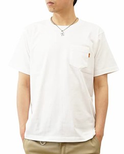 [ジーンズバグ] 革タブ付 ポケT オリジナル 本革 タブ アクセント 半袖 無地 ポケット Tシャツ メンズ レディース ブランド PKST-L1 Ｌ 