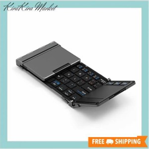 iClever Bluetooth ワイヤレス キーボード 折り畳み モバイルキーボード タッチパッド付き マルチペアリング USB ipad ミニキーボード コ