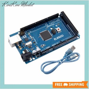 ELEGOO Arduino用 MEGA2560 R3ボード mega2560 MEGA16U2 + USB ケーブル (青)