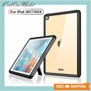 Temdan iPad 2017/2018 防水ケース アイパッドカバー 完全防水ケース 完全防水IP68規格 耐衝撃 薄型軽量 全面保護 防水防塵 簡単に装着 