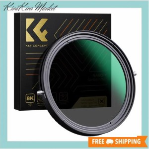 K＆F Concept 72mm 可変NDフィルターND2-ND32+CPLフィルター 1枚2役レンズフィルター X状ムラなし 日本製AGC光学ガラス HD超解像力 低い