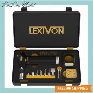 LEXIVON はんだごて セット, ブタンはんだトーチ多目的キット｜コードレス自動着火式火炎調整可能7本セット｜プロ仕様125W相当（LX-771）