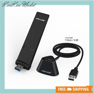 Wavlink AC1300無線LAN 親機 USB 3.0WiFi子機 ワイヤレスデュアルバンド USB 3.0アダプタ WPS機能 USB3.0ミニドック/クレードル付き802.1