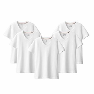 [Daycloth] Tシャツ メンズ Vネック 半袖 綿100% ５枚組 肌着 メンズ インナーシャツセット 防菌防臭 クセになる肌触り 無地 Tシャツ 春
