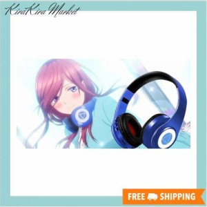 中野三玖（Nakano Miku） コスプレ ヘッドフォン Bluetooth 5.0 Bluetoothヘッドホン ワイヤレス マイク内蔵 中野三玖 イヤホン アニメ風