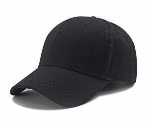 [Lovechic] キャップ 大きいサイズ 帽子 メンズ 深め 特大 60-65cm おしゃれ 春 夏 秋冬 男女兼用（ブラック）