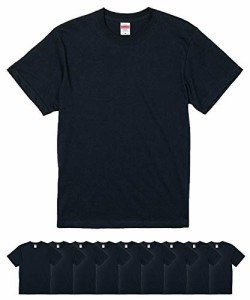 [ユナイテッドアスレ] UnitedAthle 5.6オンス ハイクオリティー Tシャツ 500101 10枚セット(ブラック, XL)