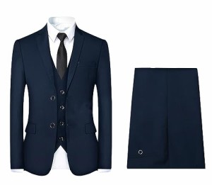 [YFFUSHI] スーツ メンズ 上下セット スリーピーススーツ ビジネス 無地 2つボタン 1つボタン 着心地良い 礼服