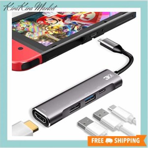 3XI Type C ハブ 4in1 USB C 4K HDMI出力 PD 充電対応 USB3.0 USB2.0 多機能アダプターサポート Switch OLED(Nintendo Switch 有機ELモデ