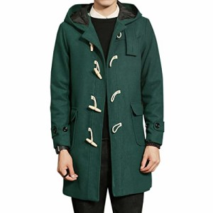[FOMANSH] メンズ ラシャコート ロング ジャケット 帽子 ダッフルコート 防寒防風 冬 大きいサイズ