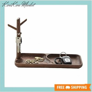 玄関収納 木製 キースタンド 鍵置き 鍵ホルダー 小物入れ 卓上収納 物ボックス 胡桃の木