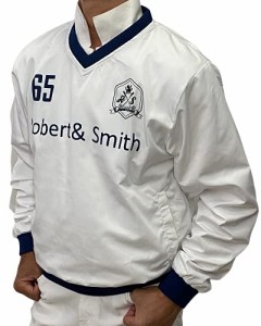 [Robert＆Smith] ゴルフ ウエア 撥水加工 ウインドブレーカー メッシュ裏地付 ジャンパー メンズ (XL, ホワイト)