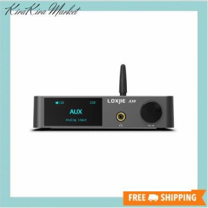 LOXJIE A30 パワーアンプ HI-FI ステレオ デジタルアンプ DAC ヘッドホンアンプ 一体「MA12070」アンプIC搭載/EQ・高低音調節可能/Blueto