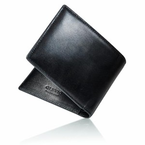 [グレヴィオ] 二つ折り財布 栃木レザー折財布 メンズ ブラック