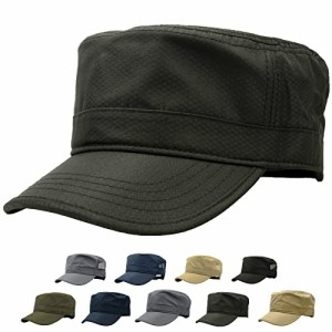 RF ワークキャップ メンズ 大きいサイズ 帽子 ミリタリー XXL（60-65cm） 含むメッシュ 速乾 軽薄 (ブラック)