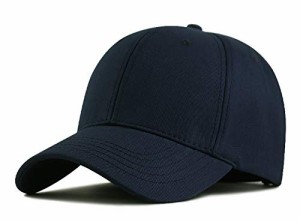 [Lovechic] キャップ 大きいサイズ メンズ 帽子 深め 特大 無地 XL L 春 夏 秋冬 男女兼用（ネイビー）
