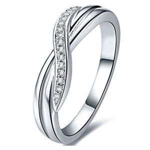 [THREE MAN] スターリングシルバーブランドリングジュエリーNSCDダイヤモンドホワイトゴールドメッキ結婚指輪リング女性
