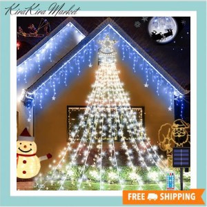 【正規品】CASYROI ソーラー イルミネーション クリスマス飾りライト イルミネーションライト LED ソーラー ライト クリスマスツリーライ
