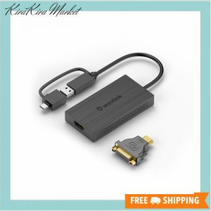 WAVLINK USB 3.0A/C-HDMI DVI アダプター/4K出力 ミニドッキングステーション ビデオグラフィックコンバーター/3840×2160マルチディスプ