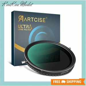 ARTCISE ND2-ND32+CPLフィルター サーキュラー58mm 超薄型コントラスト 多層ナノコーティング可変NDフィルター 1枚2役レンズフィルター X