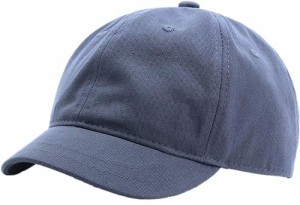 [ハベリィ] 柔らかい コットン ショート ブリム キャップ 帽子 野球 帽 無地 ベースボール メンズ (グレー)
