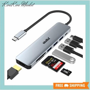 USB C ハブ 7-in-1 atolla USB ハブ Type-C マルチポート[4K HDMI+100W急速PD充電+3つのUSB3.0ポート+SDとMicroSD/TFカード スロット] US