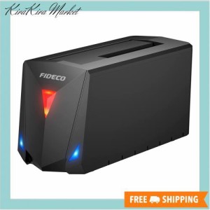 FIDECO SSD/HDDスタンド USB 3.2 Gen 1接続 2.5型＆3.5型SATA対応 SATA I/II/III HDDケース 工具不要 1ベイ さいだい18TBまで対応 12V電