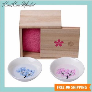 【冷熱二重感変色桜】FONHUA 冷感 温感 さくら 桜 磁器 盃 おちょこ ペアセット ぐい？み 温度で色が変わる 日本酒 お酒 冷酒 熱燗 焼酎 