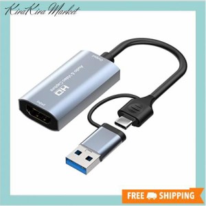 HDMI キャプチャーボード HDMI - USB 3.0/Type C ビデオキャプチャー 4K 60Hz HDMI USB 変換 小型軽量 ゲーム録画/HDMIビデオ録画/ライブ