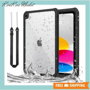 iPad 第10世代 防水ケース MoKo iPad 10世代 防水ケース 10.9型適用 IP68最高規格 完全防水 軽量 薄型 耐衝撃 360度全面保護 ストラップ