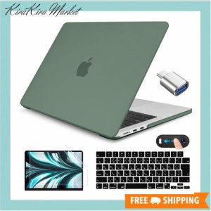 CISSOOK MacBook Air 13.6 インチ 新型 M3 A3113 2024 M2 A2681 2022 つや消し おしゃれ Midnight Green macbook air m3 カバー ミッドナ