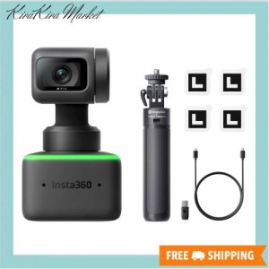 Insta360 Link三脚キット Webカメラ 4K PTZウェブカメラ 1/2インチセンサー AI追跡 3軸ジンバル ジェスチャー制御 HDR 位相差オートフォ