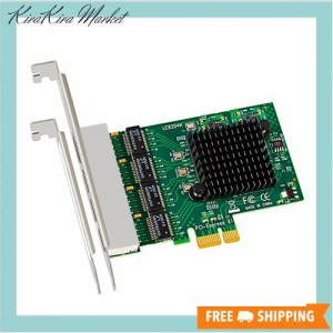 GLOTRENDS LE8204 4ポート Gigabit PCI-Eネットワークカード、10/100/1000Mbps RJ45 LANカード