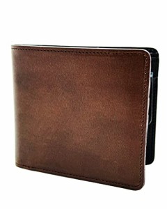 RAITO LEATHER 栃木レザー 財布 メンズ 二つ折り 本革 日本製 大容量 2つ折り バイカラー(ブラウン)