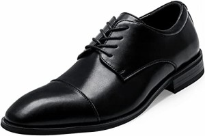 [VARNIC] ビジネスシューズ メンズ スニーカー 革靴 紳士靴 通気 防水高級レザー ウォーキング 歩きやすい 防滑 (黒, measurement_26_poi