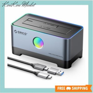 ORICO HDDスタンド USB 3.1 to SATA RGB HDDドッキングステーション 2.5/3.5インチ SATA HDD SDD対応 アルミニウム合金製 外付け HDDケー