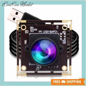 ELP 1600万画素 Webカメラ 広角 小型 USBカメラ パソコン 180度魚眼レンズ 4K ウェブカメラ UVC USB2.0 Webかめら 3496P PC USBカメラモ