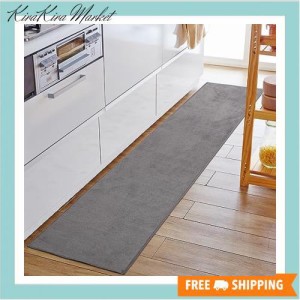 Tydle キッチンマット フランネルマット 43×240cm キッチンラグ マット 滑り止め付き フランネル生地 短毛 洗える ラグマット お手入れ