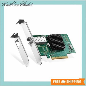 Binardat 10G SFP+ PCIe ネットワークアダプター Intel X520 82599 LANコントローラー 10G/1G/100Mbps SFP+スロットNICカード Windows/Li